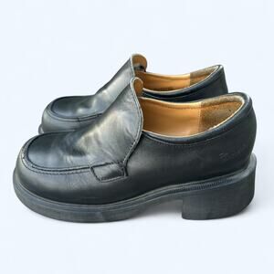 Vintage Dr. Martens 8670 Black Chunky Platform Leather Loafer Made in England 5